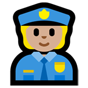 Émoji 👮🏼 Officier De Police : Peau Moyennement Claire sur Microsoft Windows 11.