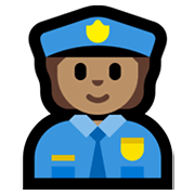 👮🏽 Emoji Polizist(in): mittlere Hautfarbe Microsoft Windows 11.