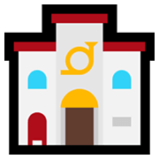 Emoji 🏤 Ufficio Postale su Microsoft Windows 11.