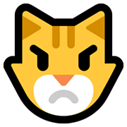 😾 Emoji Gato Enfadado en Microsoft Windows 11.