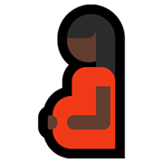Emoji 🤰🏿 Donna Incinta: Carnagione Scura su Microsoft Windows 11.