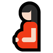 Emoji 🤰🏻 Donna Incinta: Carnagione Chiara su Microsoft Windows 11.