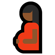 Emoji 🤰🏾 Donna Incinta: Carnagione Abbastanza Scura su Microsoft Windows 11.
