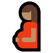 Emoji 🤰🏽 Donna Incinta: Carnagione Olivastra su Microsoft Windows 11.