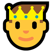 Emoji 🤴 Principe su Microsoft Windows 11.