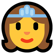 👸 Emoji Princesa en Microsoft Windows 11.