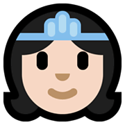 👸🏻 Emoji Princesa: Tono De Piel Claro en Microsoft Windows 11.
