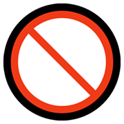 Émoji 🚫 Symbole D’interdiction sur Microsoft Windows 11.