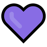 Emoji 💜 Cuore Viola su Microsoft Windows 11.
