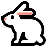 🐇 Emoji Conejo en Microsoft Windows 11.