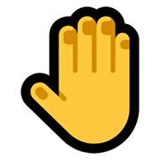 🤚 Emoji erhobene Hand von hinten Microsoft Windows 11.