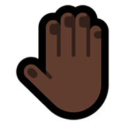 🤚🏿 Emoji Dorso Da Mão Levantado: Pele Escura na Microsoft Windows 11.