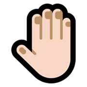 🤚🏻 Emoji Dorso Da Mão Levantado: Pele Clara na Microsoft Windows 11.