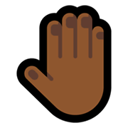 🤚🏾 Emoji erhobene Hand von hinten: mitteldunkle Hautfarbe Microsoft Windows 11.