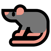 Emoji 🐀 Ratto su Microsoft Windows 11.