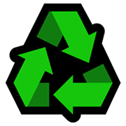 Émoji ♻️ Symbole Recyclage sur Microsoft Windows 11.