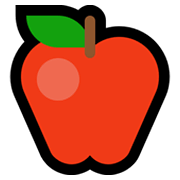 Émoji 🍎 Pomme Rouge sur Microsoft Windows 11.
