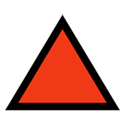 Emoji 🔺 Triangolo Rosso Con Punta Verso L’alto su Microsoft Windows 11.