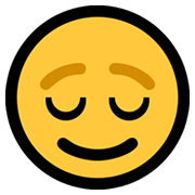 😌 Emoji erleichtertes Gesicht Microsoft Windows 11.