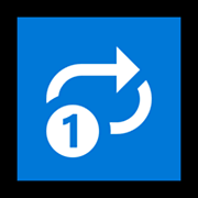 Emoji 🔂 Pulsante Di Ripetizione Della Riproduzione Di Una Traccia su Microsoft Windows 11.