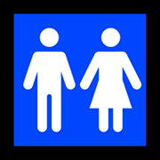 Émoji 🚻 Panneau Toilettes sur Microsoft Windows 11.