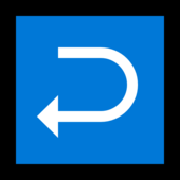 ↩️ Emoji Flecha Derecha Curvándose A La Izquierda en Microsoft Windows 11.