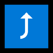 Emoji ⤴️ Freccia Curva In Alto su Microsoft Windows 11.