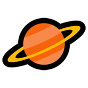 🪐 Emoji Planeta Con Anillos en Microsoft Windows 11.