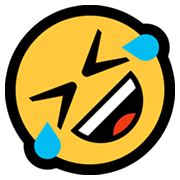 🤣 Emoji sich vor Lachen auf dem Boden wälzen Microsoft Windows 11.