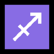 Emoji ♐ Segno Zodiacale Del Saggitario su Microsoft Windows 11.
