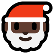 Emoji 🎅🏿 Babbo Natale: Carnagione Scura su Microsoft Windows 11.