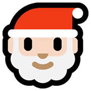 Émoji 🎅🏻 Père Noël : Peau Claire sur Microsoft Windows 11.