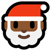 Emoji 🎅🏾 Babbo Natale: Carnagione Abbastanza Scura su Microsoft Windows 11.