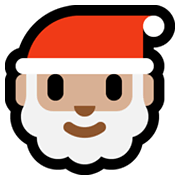 Émoji 🎅🏼 Père Noël : Peau Moyennement Claire sur Microsoft Windows 11.