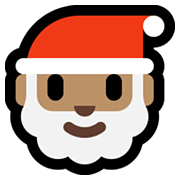Emoji 🎅🏽 Babbo Natale: Carnagione Olivastra su Microsoft Windows 11.