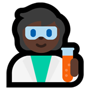 Emoji 🧑🏿‍🔬 Persona Che Lavora In Campo Scientifico: Carnagione Scura su Microsoft Windows 11.