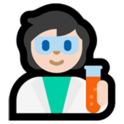 Emoji 🧑🏻‍🔬 Persona Che Lavora In Campo Scientifico: Carnagione Chiara su Microsoft Windows 11.