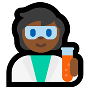 Emoji 🧑🏾‍🔬 Persona Che Lavora In Campo Scientifico: Carnagione Abbastanza Scura su Microsoft Windows 11.