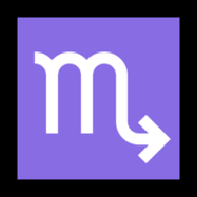 Émoji ♏ Scorpion Zodiaque sur Microsoft Windows 11.