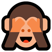 🙈 Emoji sich die Augen zuhaltendes Affengesicht Microsoft Windows 11.