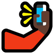 🤳🏿 Emoji Selfi: Tono De Piel Oscuro en Microsoft Windows 11.