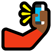 Emoji 🤳🏾 Selfie: Carnagione Abbastanza Scura su Microsoft Windows 11.
