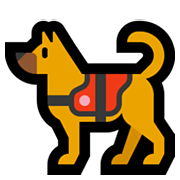 🐕‍🦺 Emoji Cão De Serviço na Microsoft Windows 11.