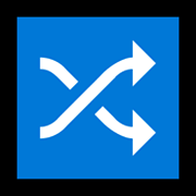 Emoji 🔀 Pulsante Di Riproduzione Casuale su Microsoft Windows 11.