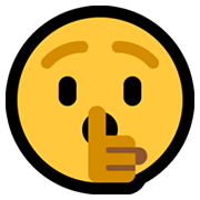 🤫 Emoji Cara Pidiendo Silencio en Microsoft Windows 11.
