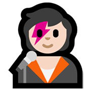 🧑🏻‍🎤 Emoji Cantor: Pele Clara na Microsoft Windows 11.