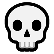 Émoji 💀 Crâne sur Microsoft Windows 11.