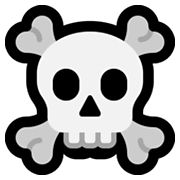 Emoji ☠️ Teschio Con Ossa Incrociate su Microsoft Windows 11.