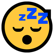 😴 Emoji schlafendes Gesicht Microsoft Windows 11.