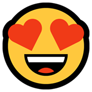 😍 Emoji Cara Sonriendo Con Ojos De Corazón en Microsoft Windows 11.